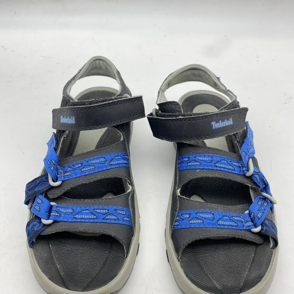 Timberland Mens Sandals 7 Black Blue Y2K Adjustable Hiking‎ Outdoor Gorpcore